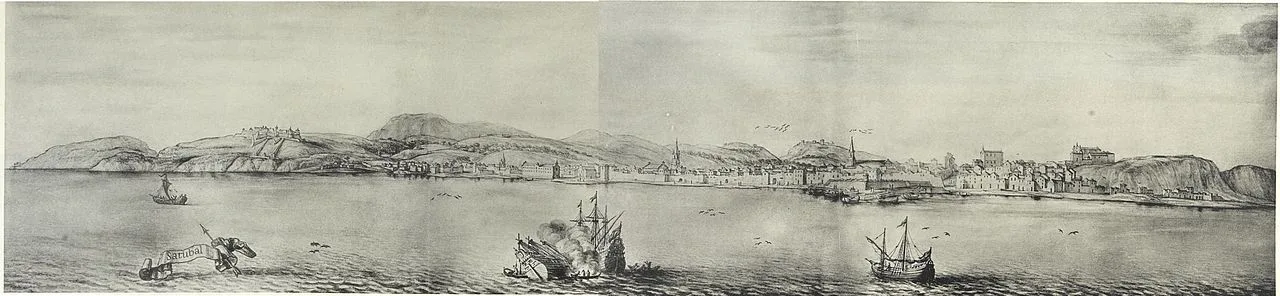 Panorama of Setubal in 1669 — the city before the earthquake